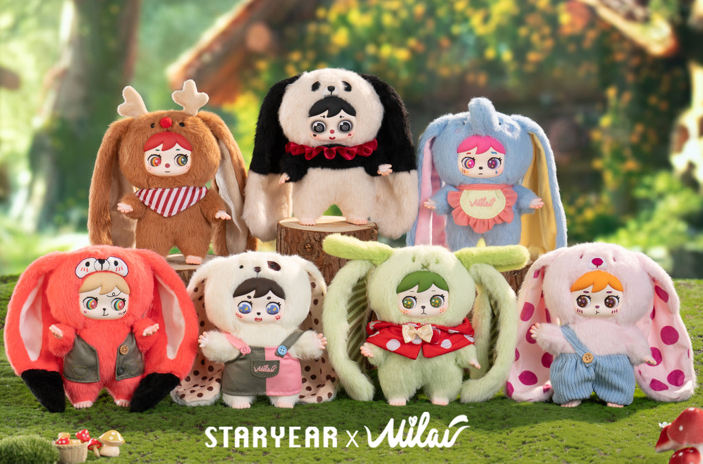 STARYEAR Plush Toy Milai Forest Invitation Long-Ear Series Blind Box - 6PCs Random Collectible Figures Whole Set
